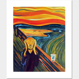 The Scream over an Empty Pint Posters and Art